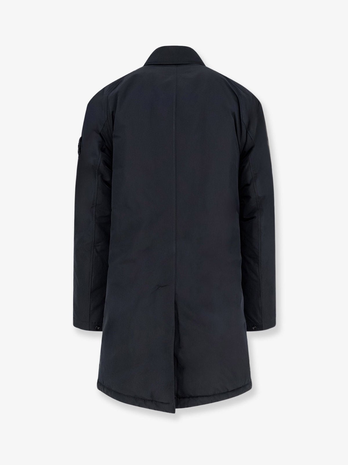 Stone Island Micro Reps padded long jacket - Black