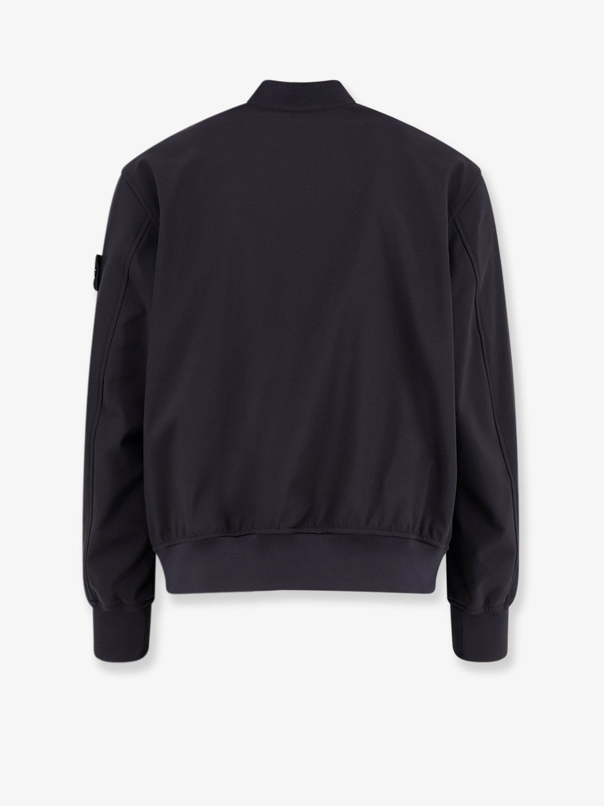 Stone Island Technical fabric jacket with iconic side logo patch - Black