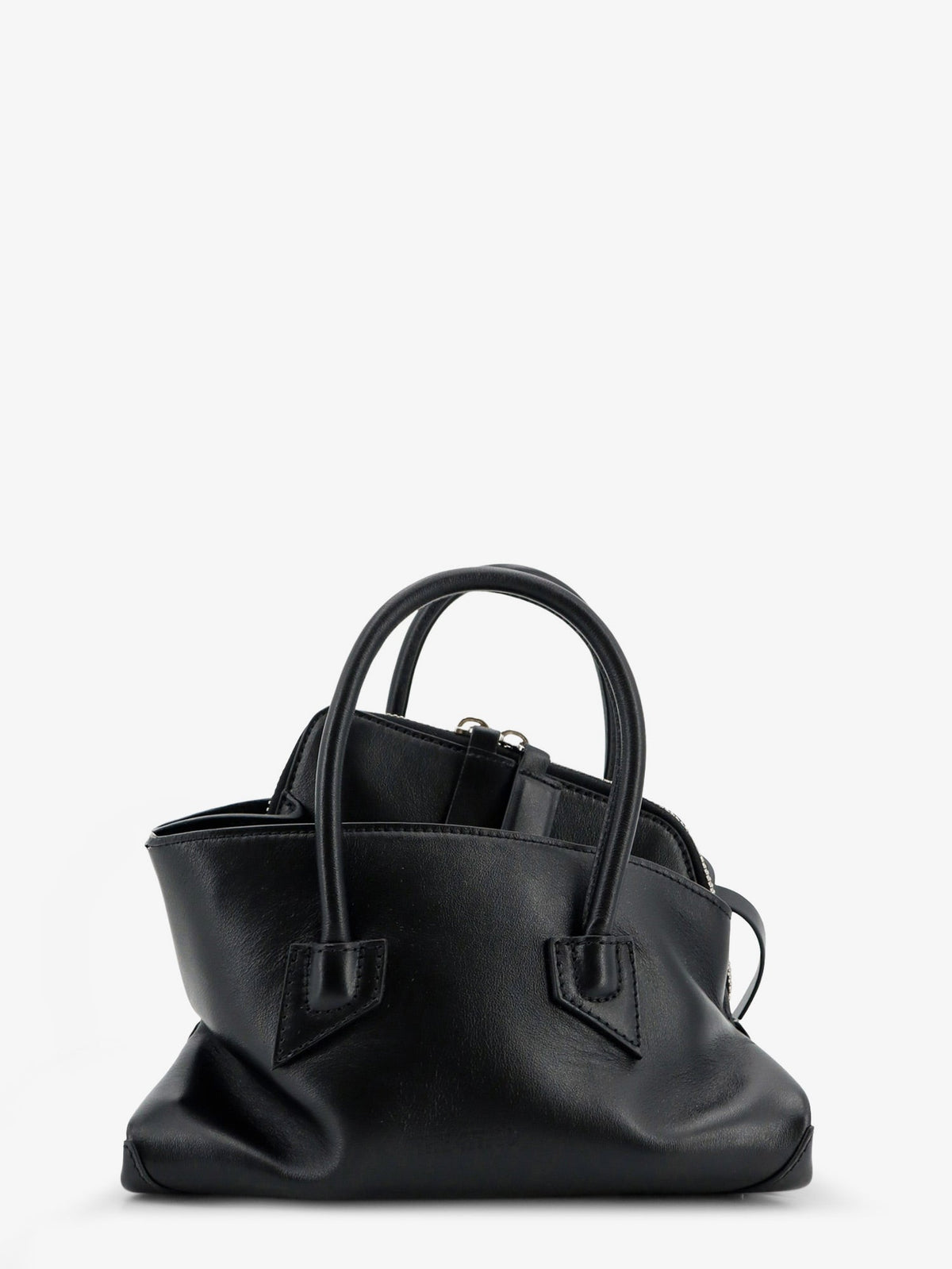 The Attico La Passeggiata Mini leather handbag - Black
