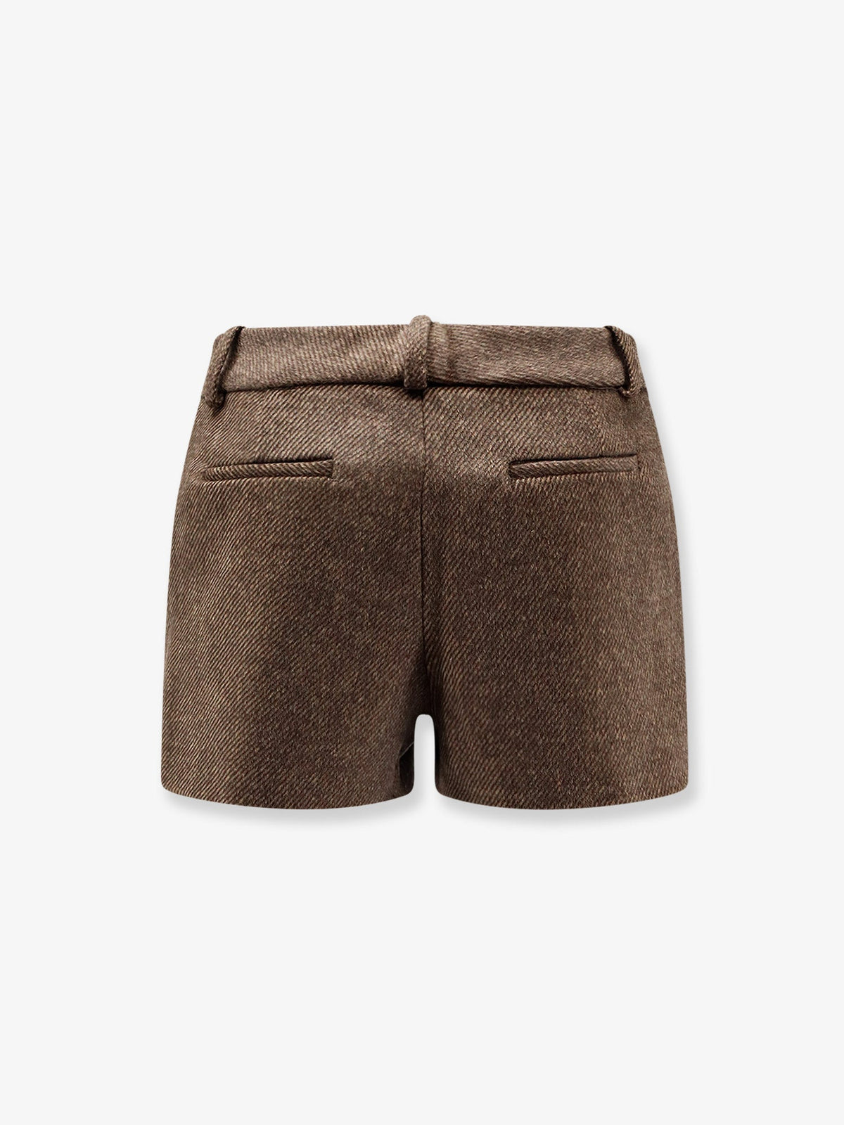The Frankie Shop Kate wool blend shorts - Brownmelange
