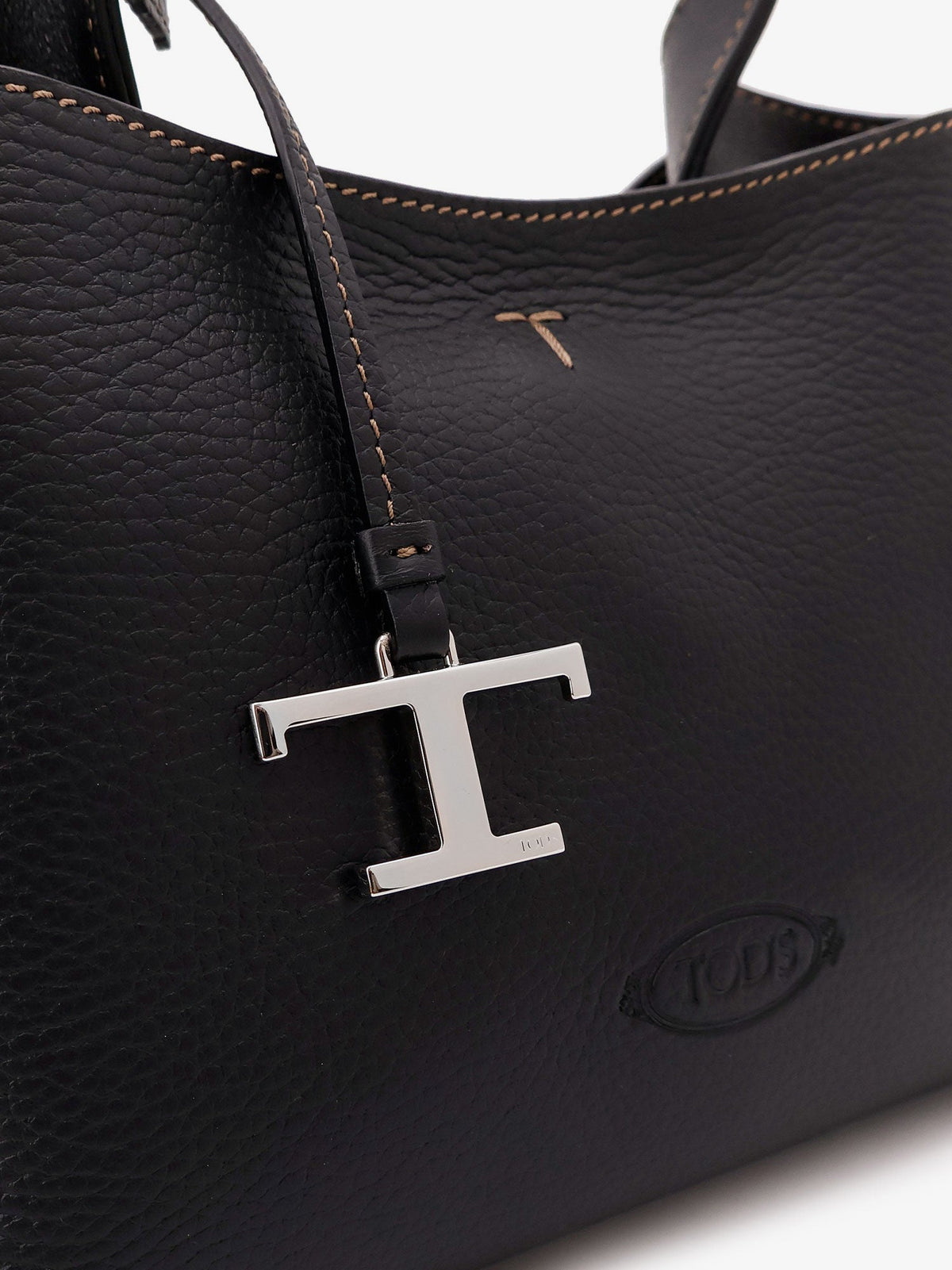 Tod's Micro leather crossbody bag with iconic stitching on the front - Nero