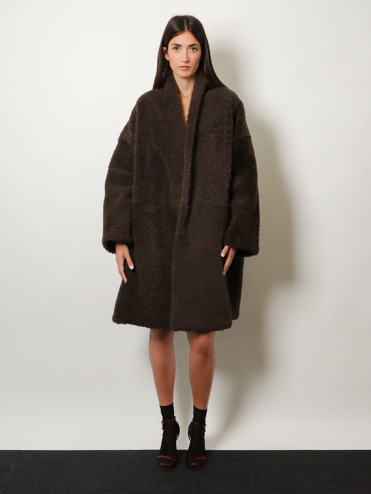 Tom Ford Shearling Coat - Coffeeblack