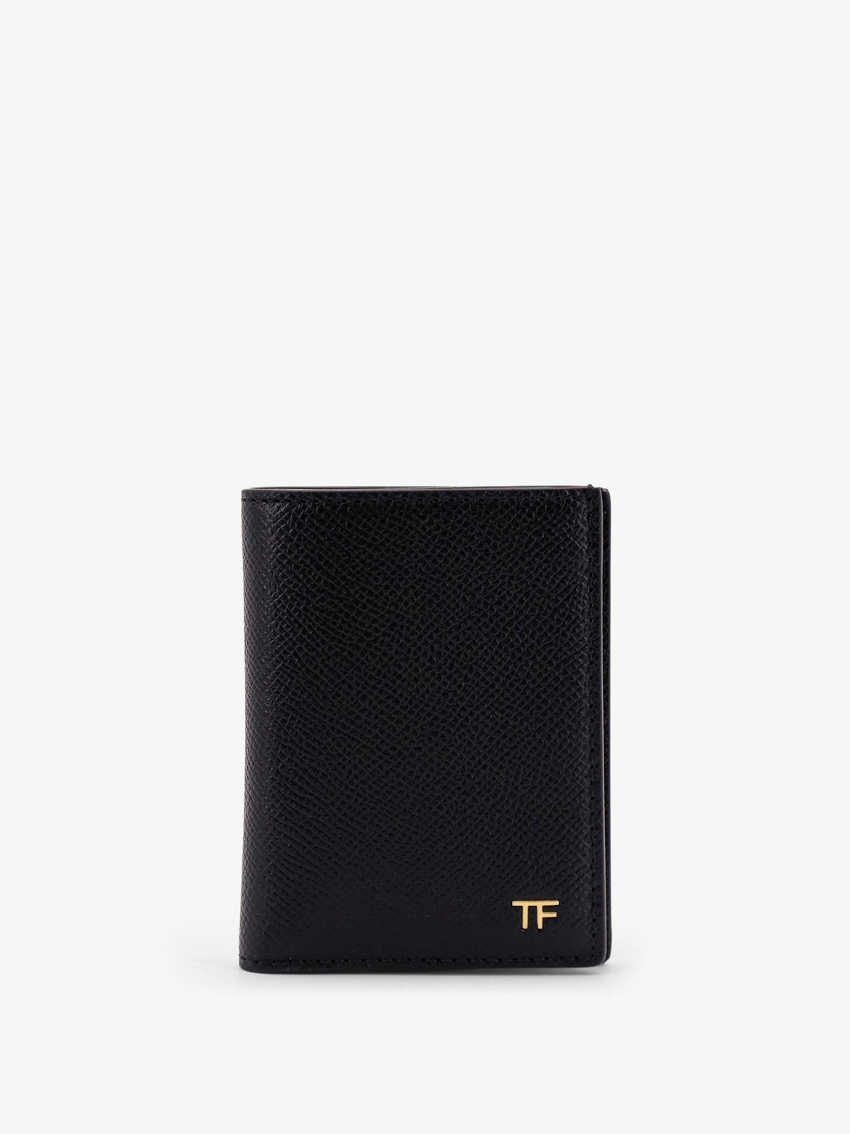 Tom Ford Leather card holder with logo - Black