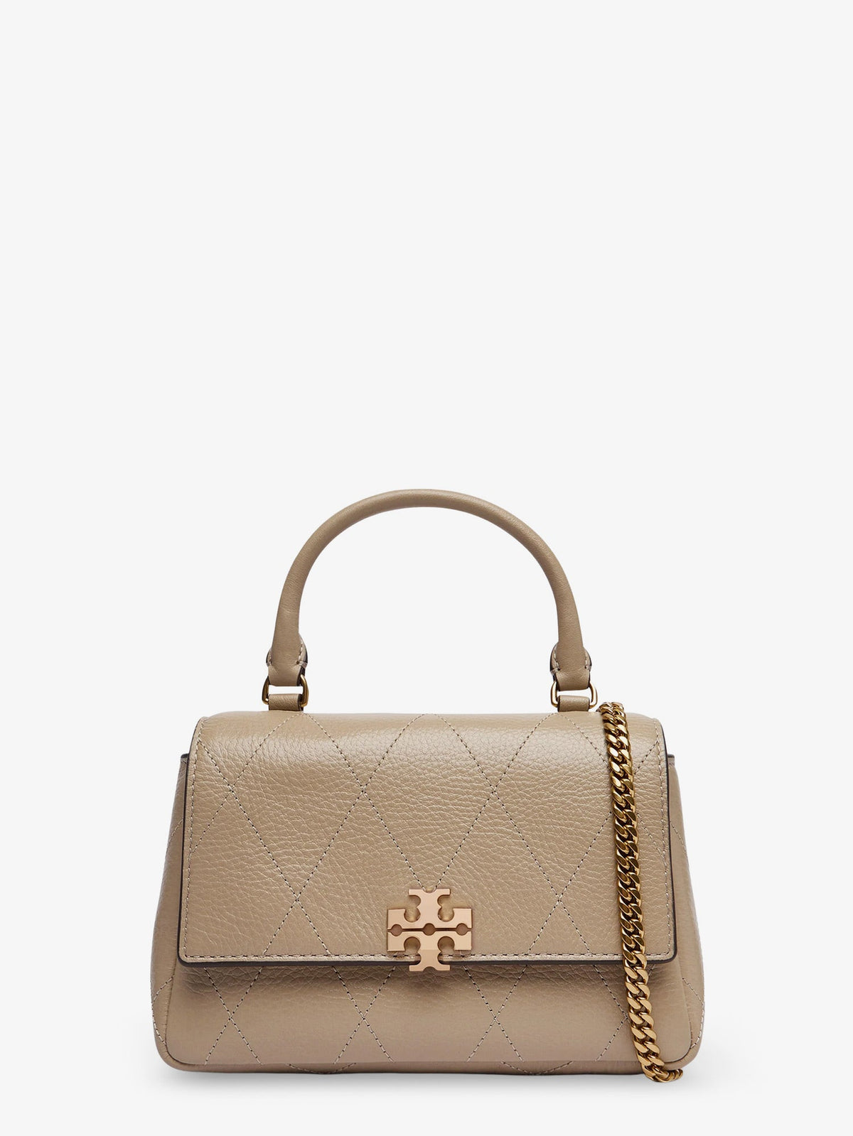 Tory Burch Charlie Quilted Top Handle Chain Wallet crossbodybag - Softcement