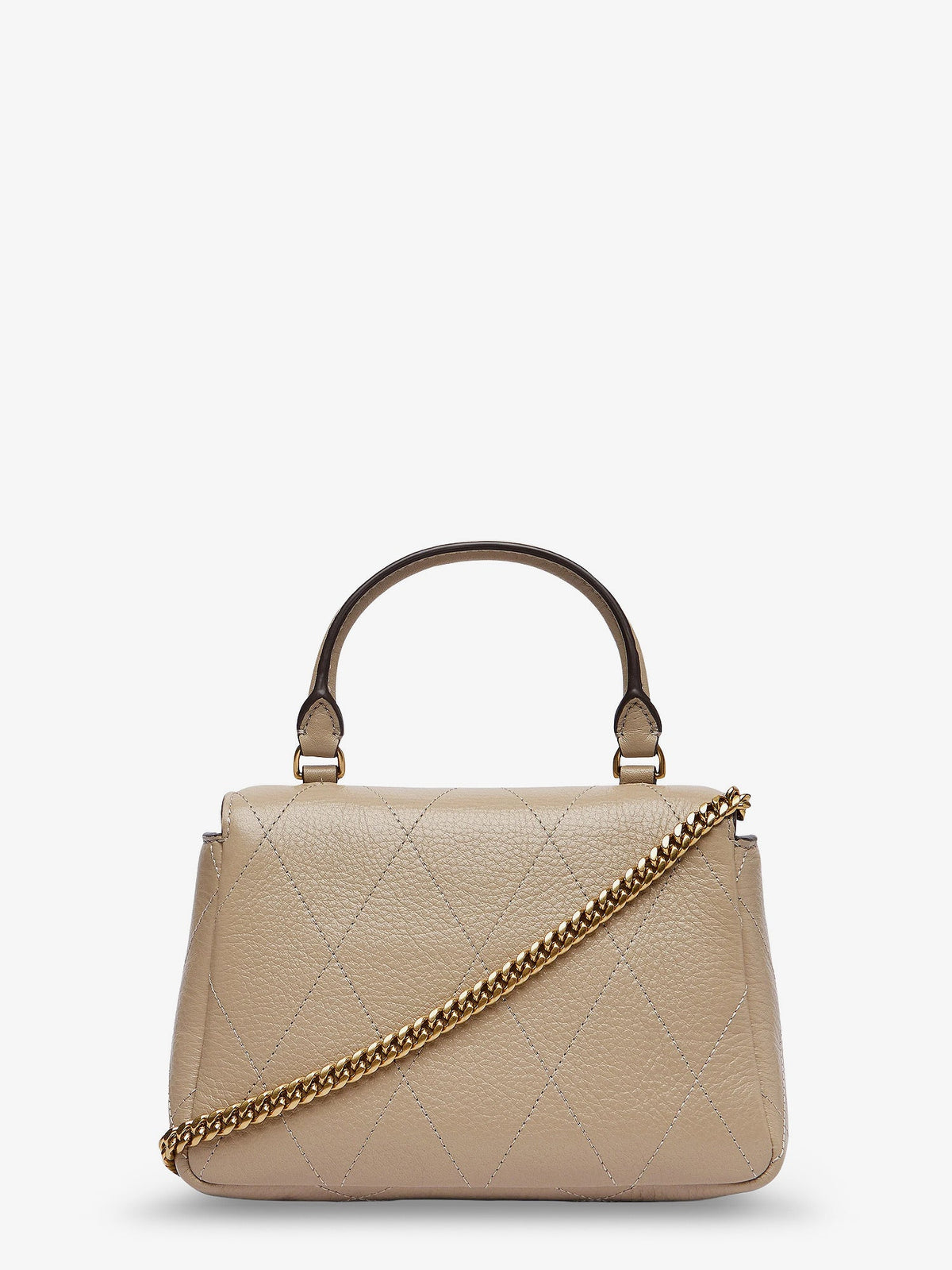 Tory Burch Charlie Quilted Top Handle Chain Wallet crossbodybag - Softcement