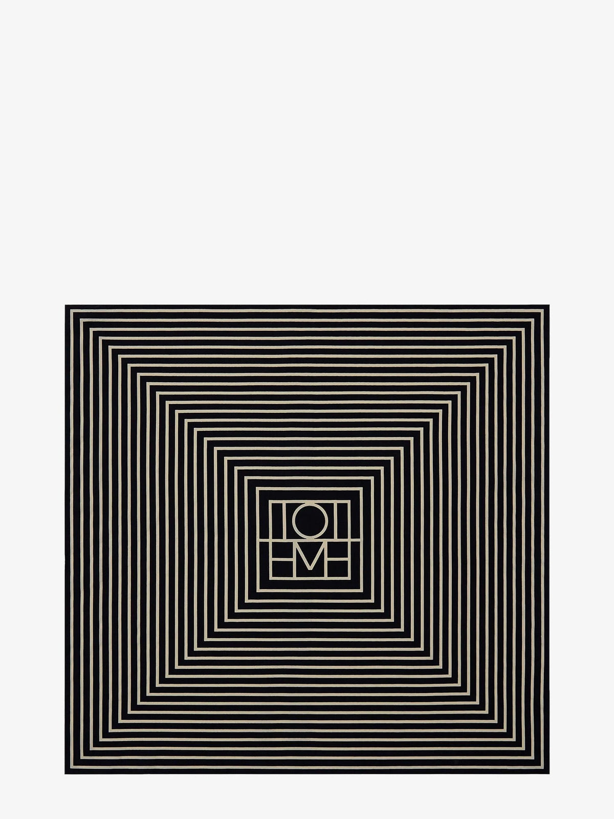 Toteme Monogrammed silk scarf - Black