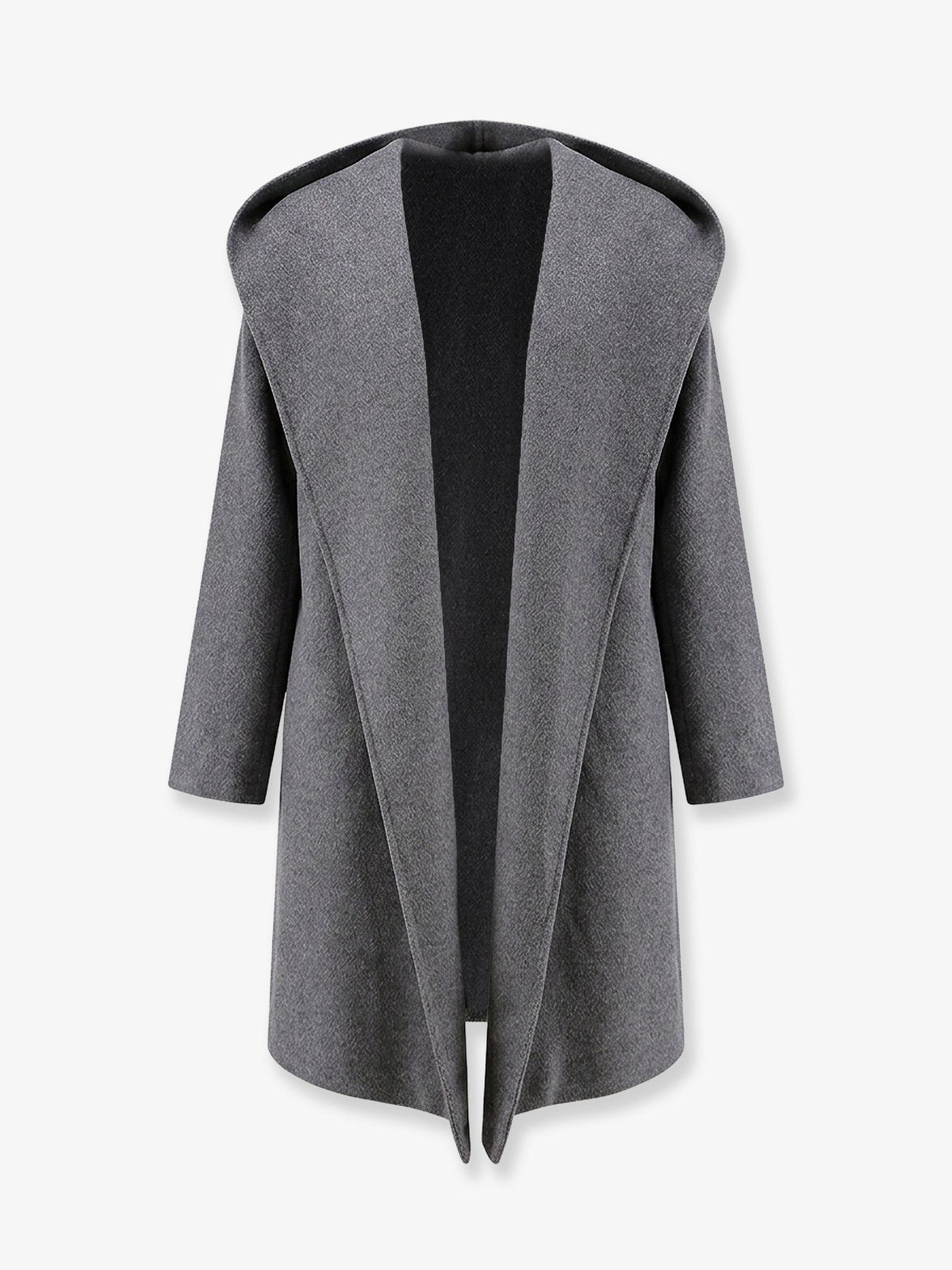 Toteme Wool Hoodie Coat - Pale Grey Mélange