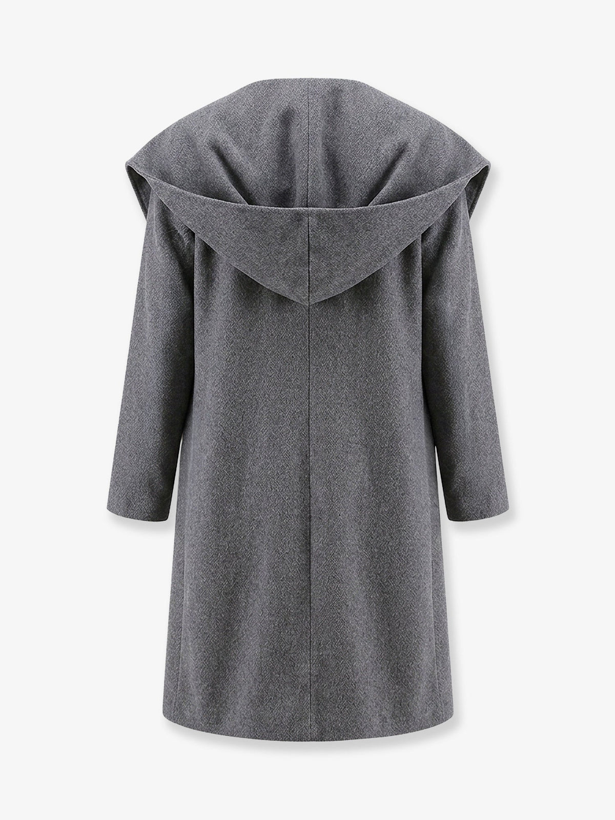 Toteme Wool Hoodie Coat - Pale Grey Mélange