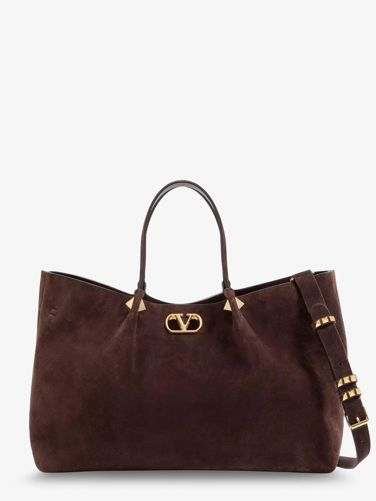 Valentino Garavani Suede shoulder bag - Ebonybrown