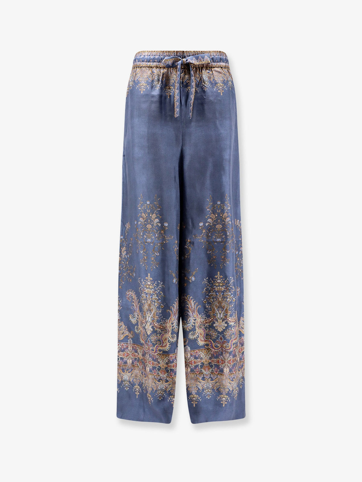 Zimmermann Valiant Track Silk trousers - Navy Paisley