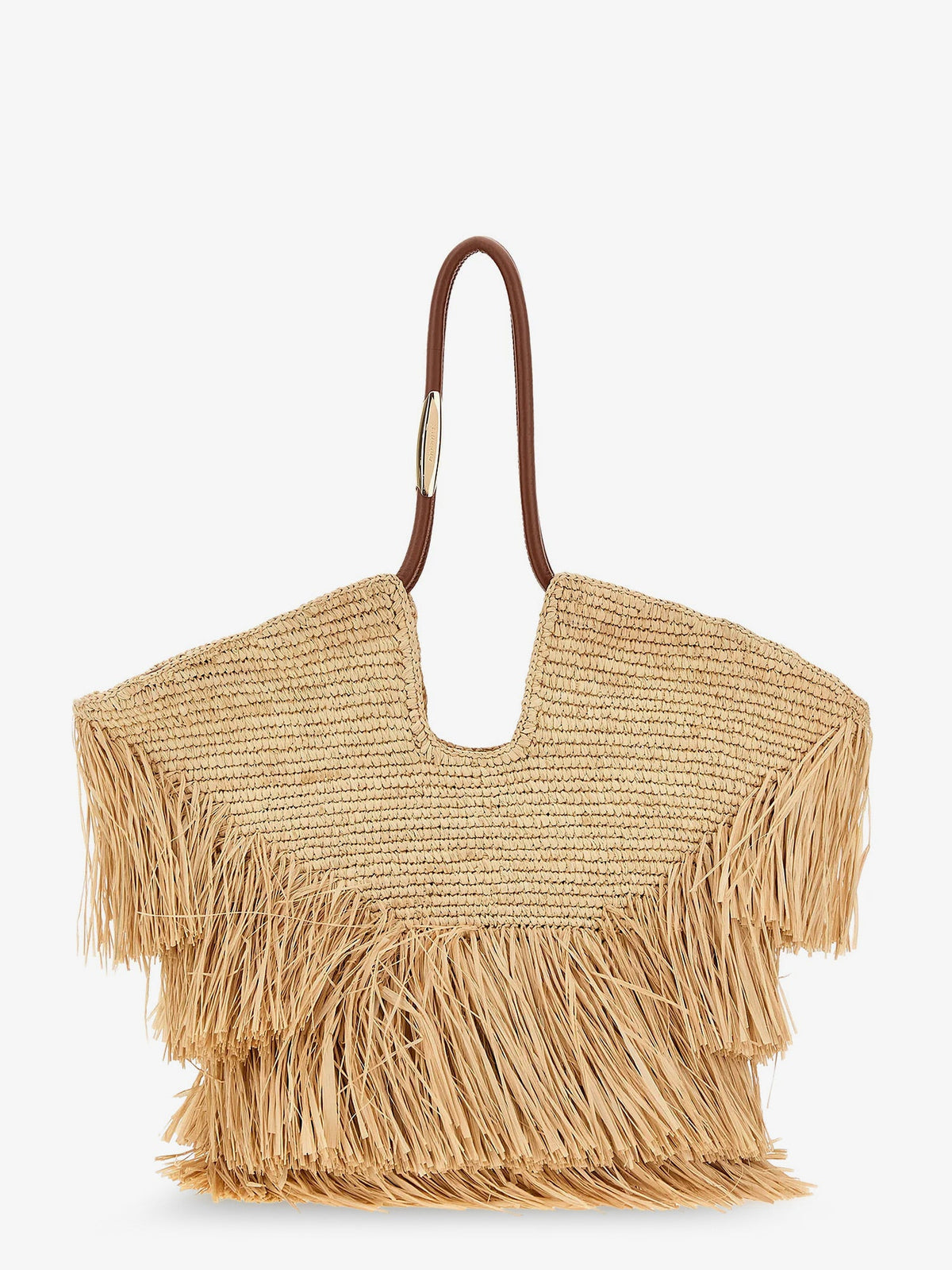 Zimmermann Goldentime raffia shoulder bag - Naturale