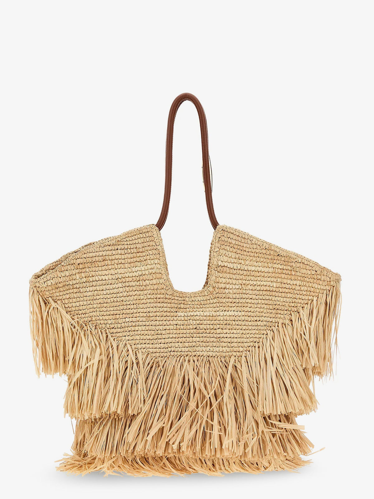 Zimmermann Goldentime raffia shoulder bag - Naturale
