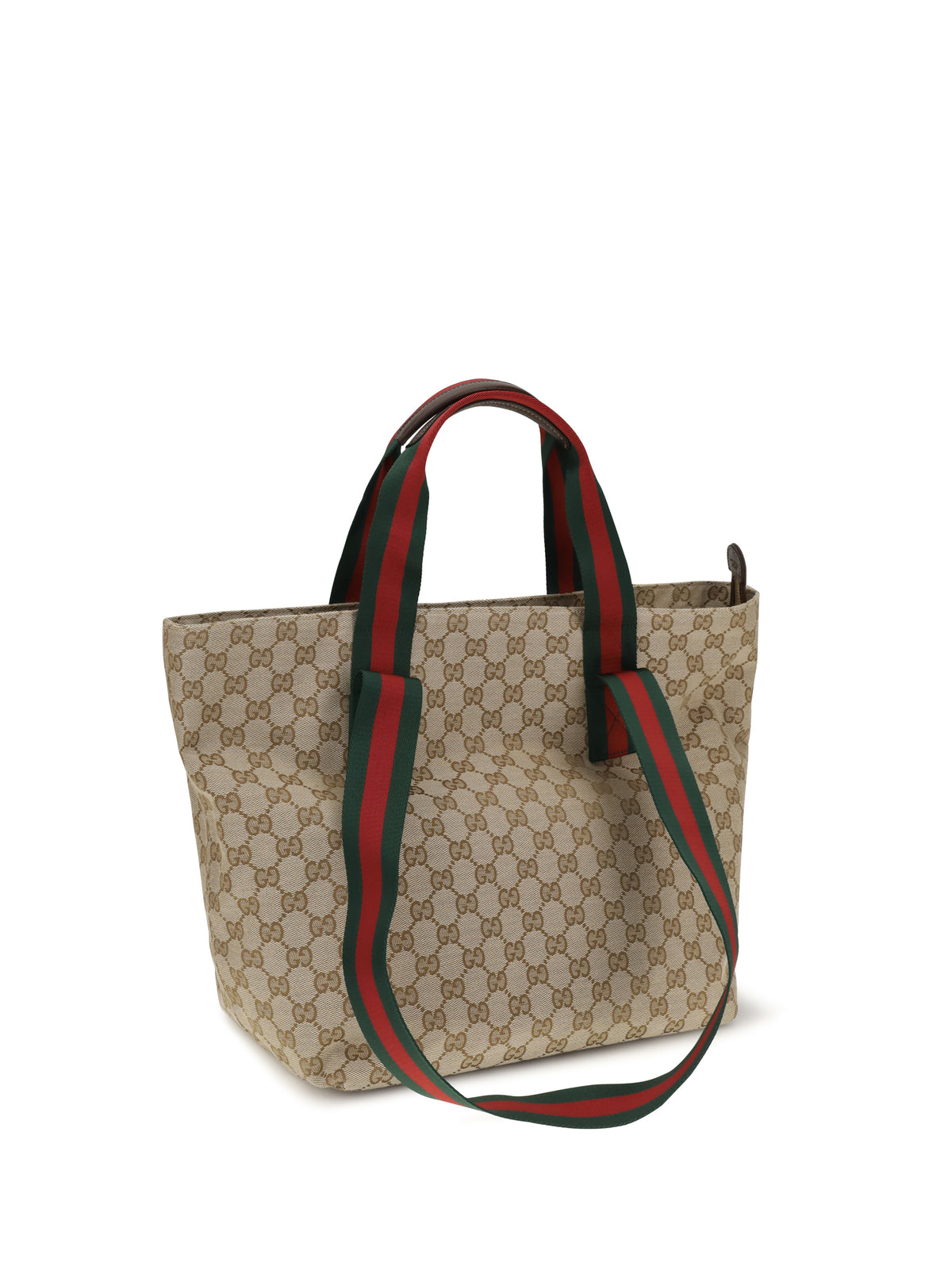 Gucci Small GG motif Tote Bag - Vint.Sand/Dk.Bro/Vrv