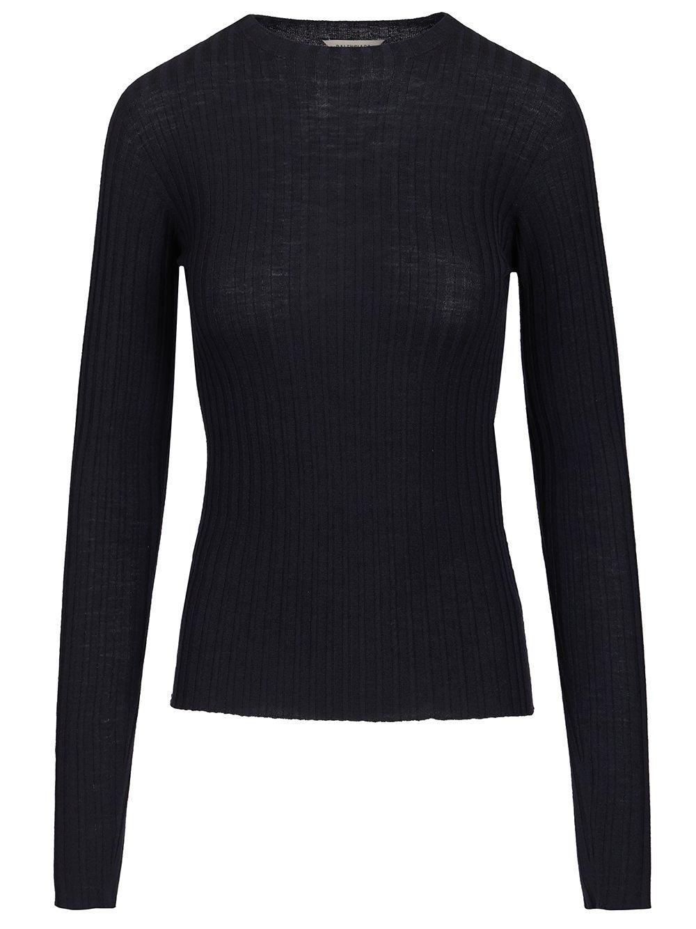 Balenciaga Ribbed Sweater - Blue