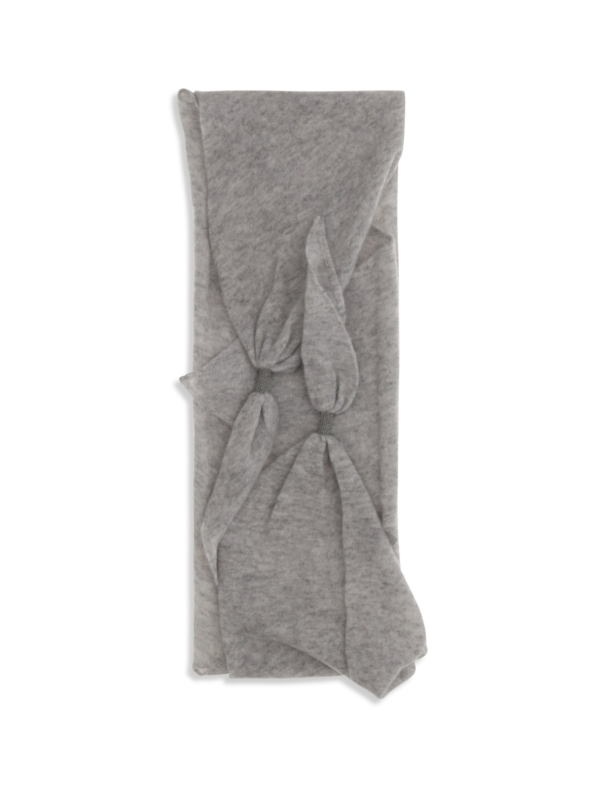 Brunello Cucinelli Cashmere Scarf with monile details - Grey Chiaro+Rutenio