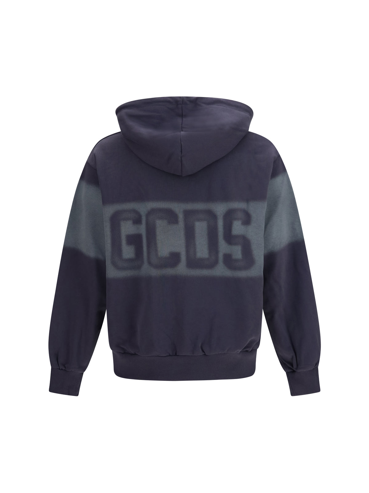 GCDS Spray Logo Hooded Sweatshirt - Meteorite/Grey