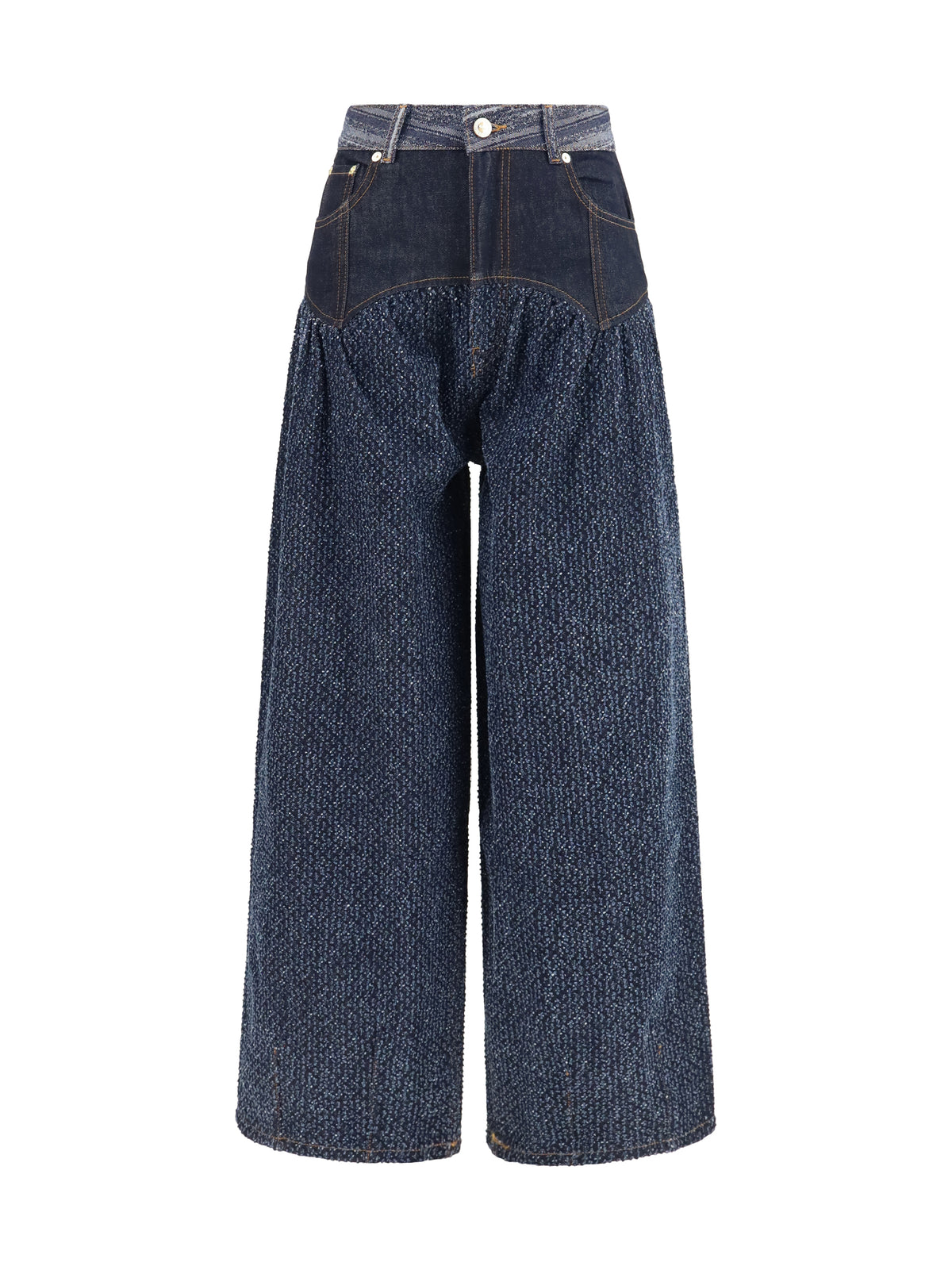 Ganni Embroidered Corset balloon Jeans - Rinse