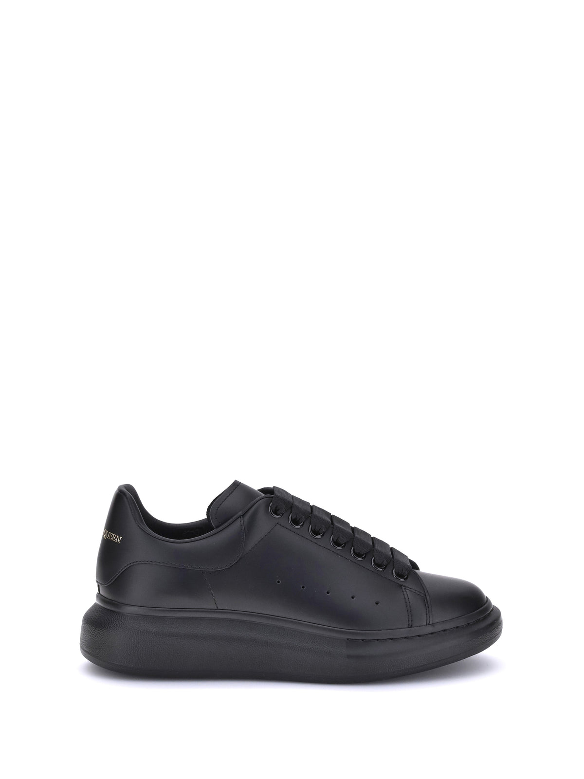 Alexander McQueen Leather Sneakers - Black/Black