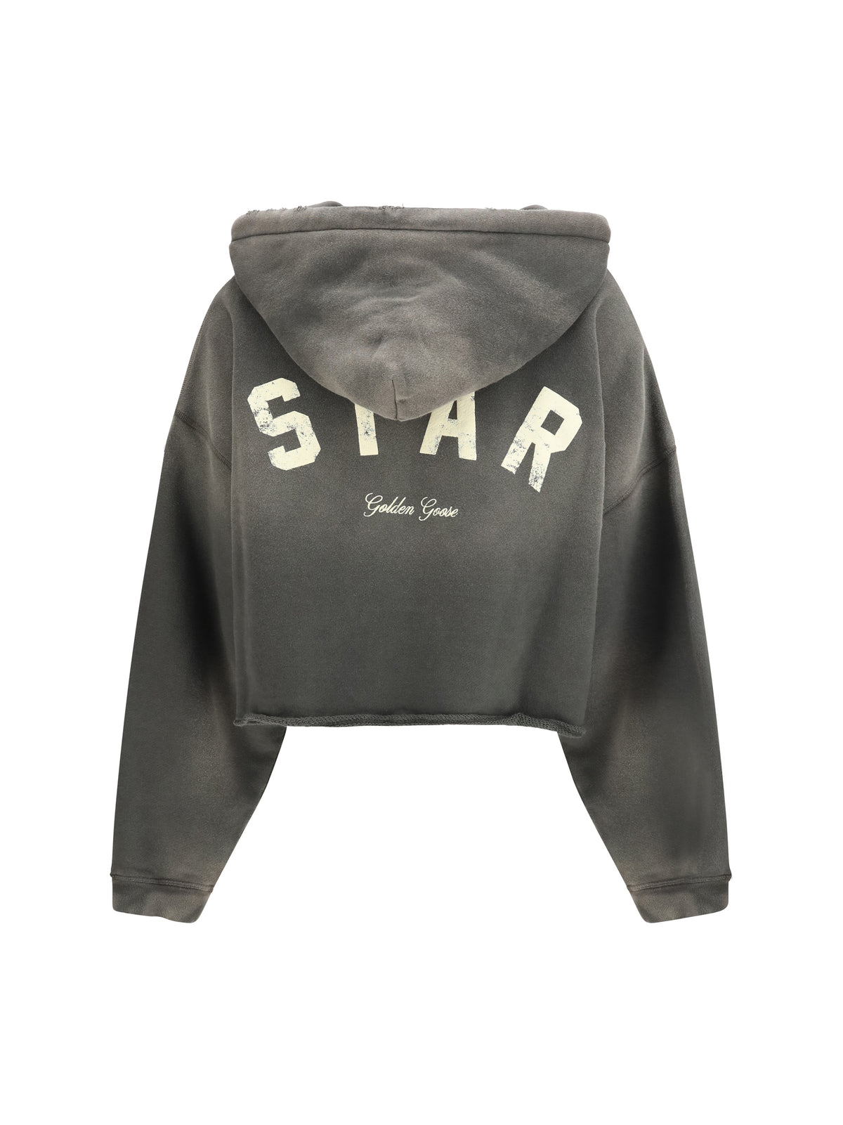 Golden Goose Cropped Hoodie - Charcoal