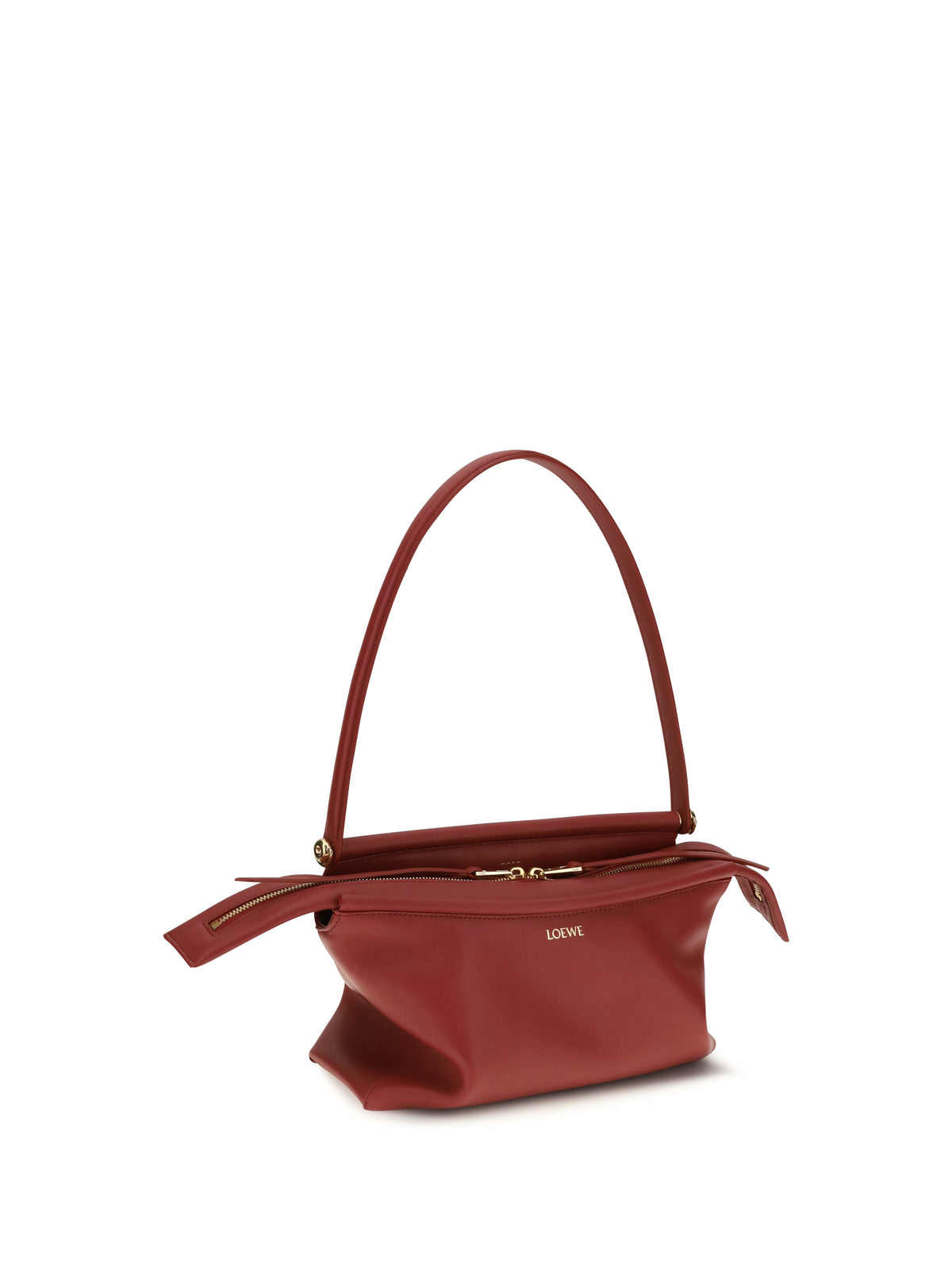 Loewe Whisker glazed calfskin Shoulder Bag - Carmine Red