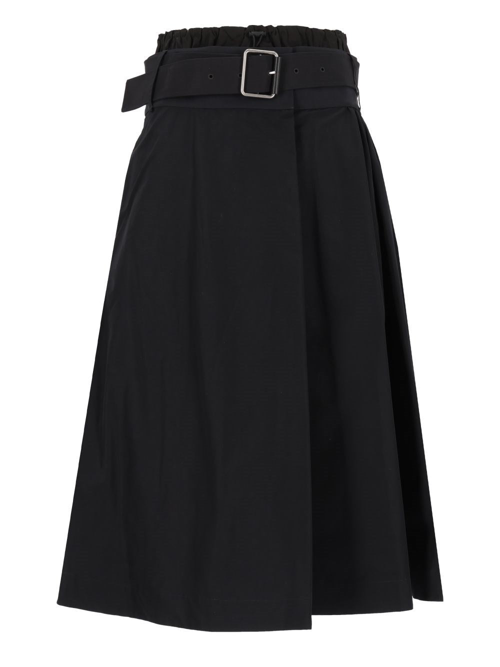 Loewe Skirt In Technical Cotton Fabric - Black