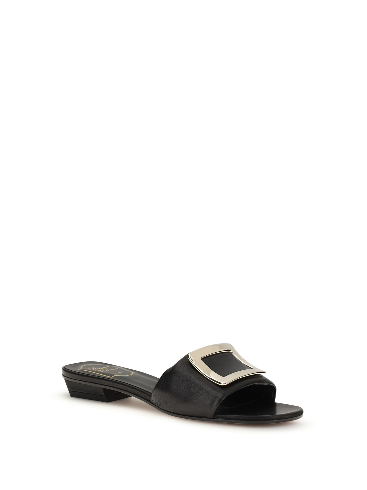 Roger Vivier Leather slide Sandals - Black