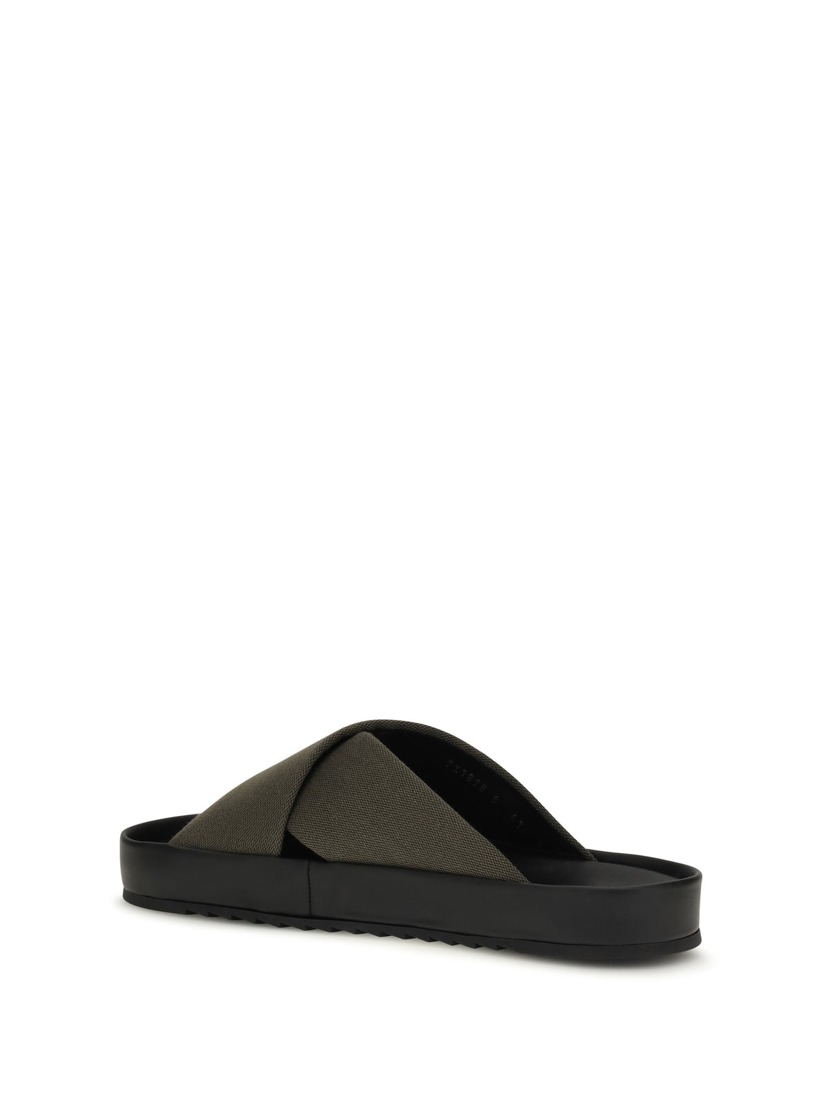 Fendi Double Slide Sandals - V.Militare Nero+Nero