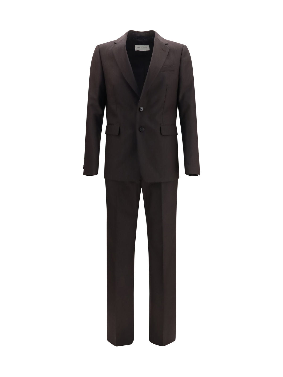 Dries Van Noten Chevron wool Suit - Dark Brown