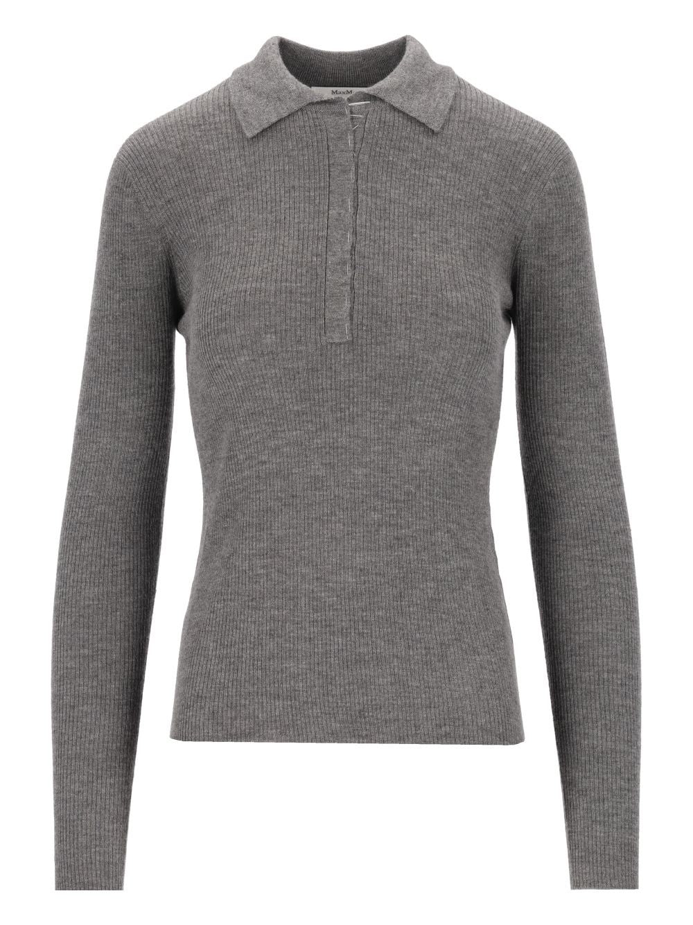 Max Mara Cashmere Yarn Polo Sweater - Grey