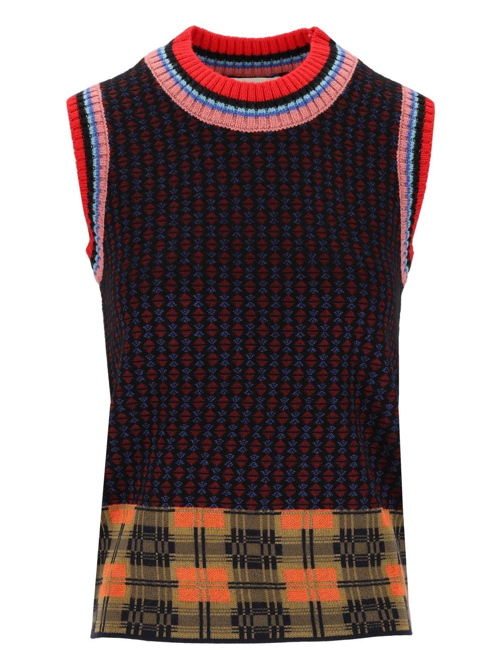Dries Van Noten Embroidered Wool Blend Vest - Bordeaux