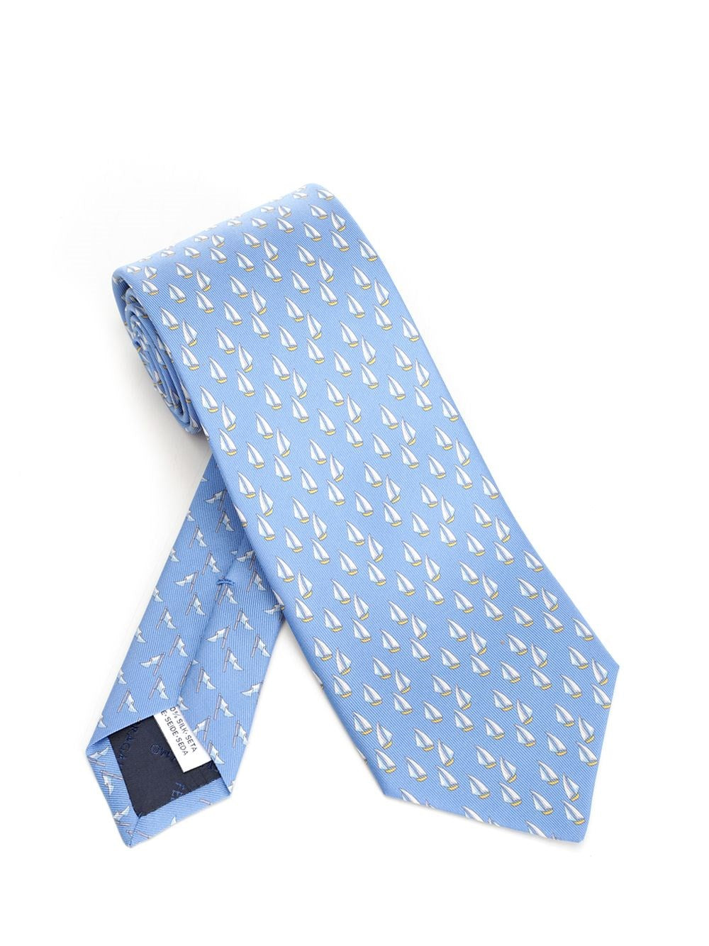 Ferragamo Nautical Print Tie - Blue