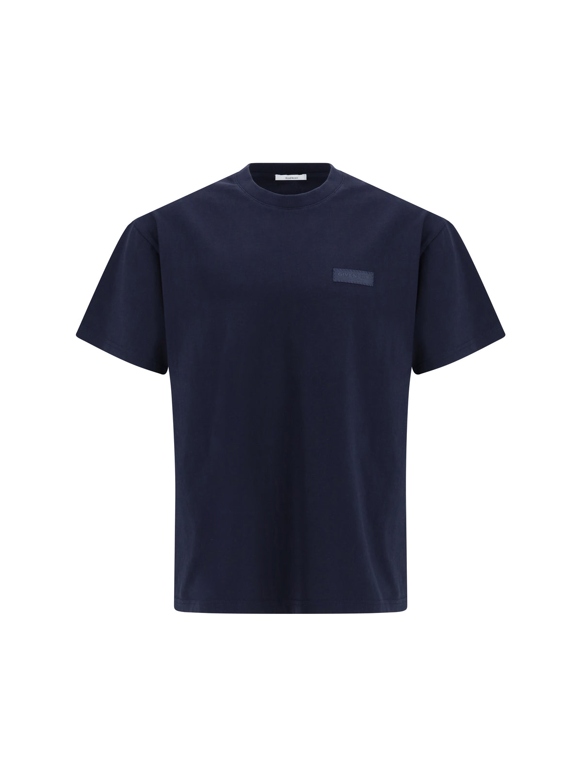 Givenchy Cotton T-Shirt with logo patch - Dark Navy