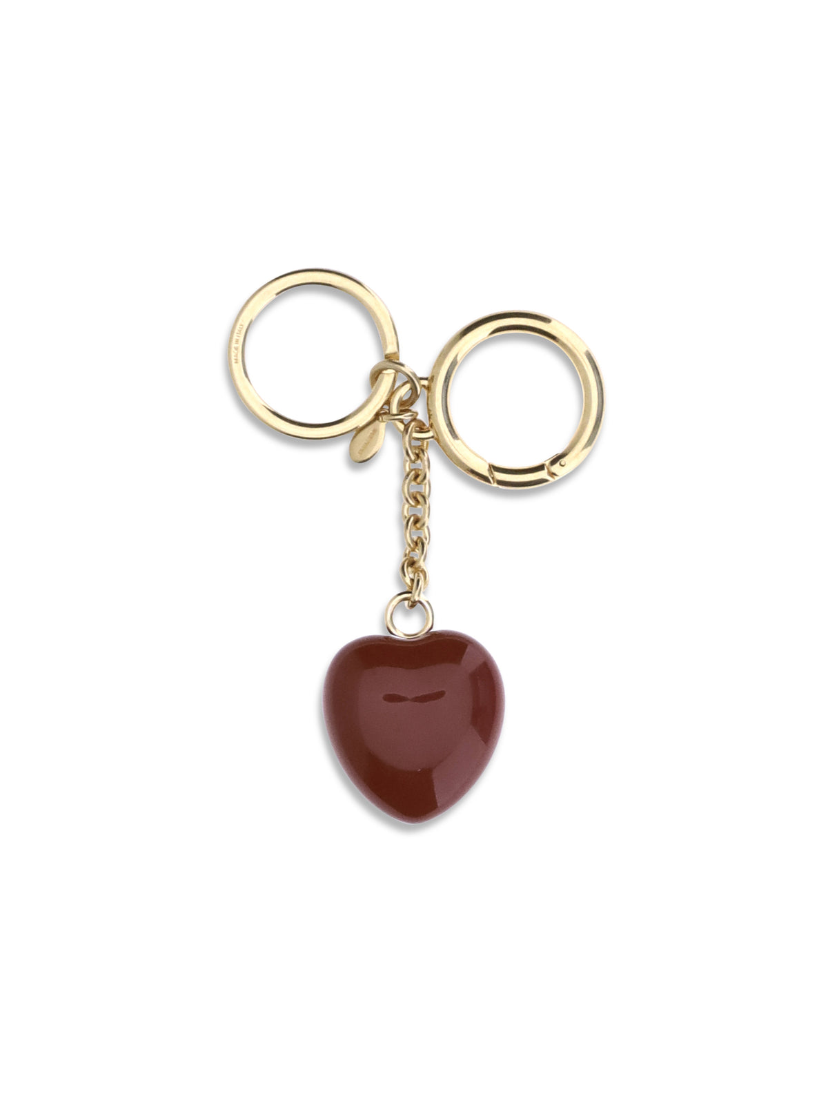Valentino VLogo Coeur Royal Keychain - Antique Brass/Red