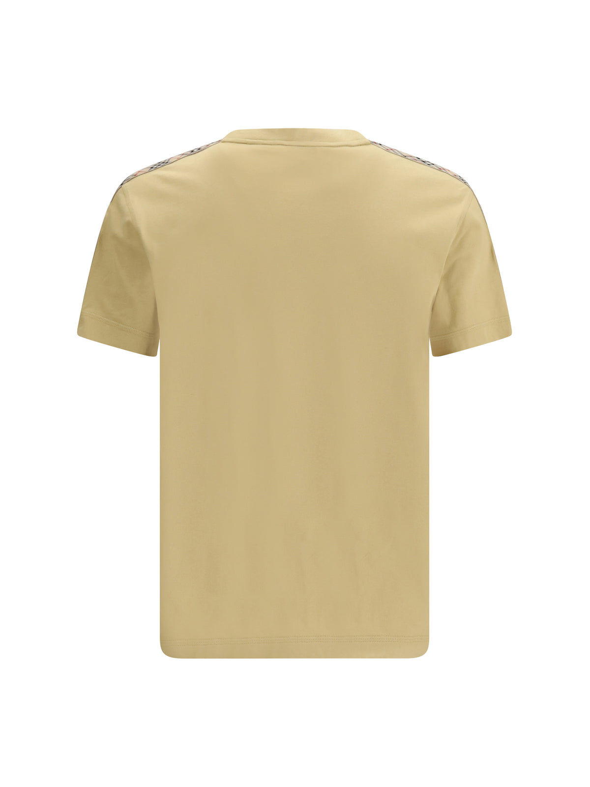 Burberry T-shirt with Check trims - Flax
