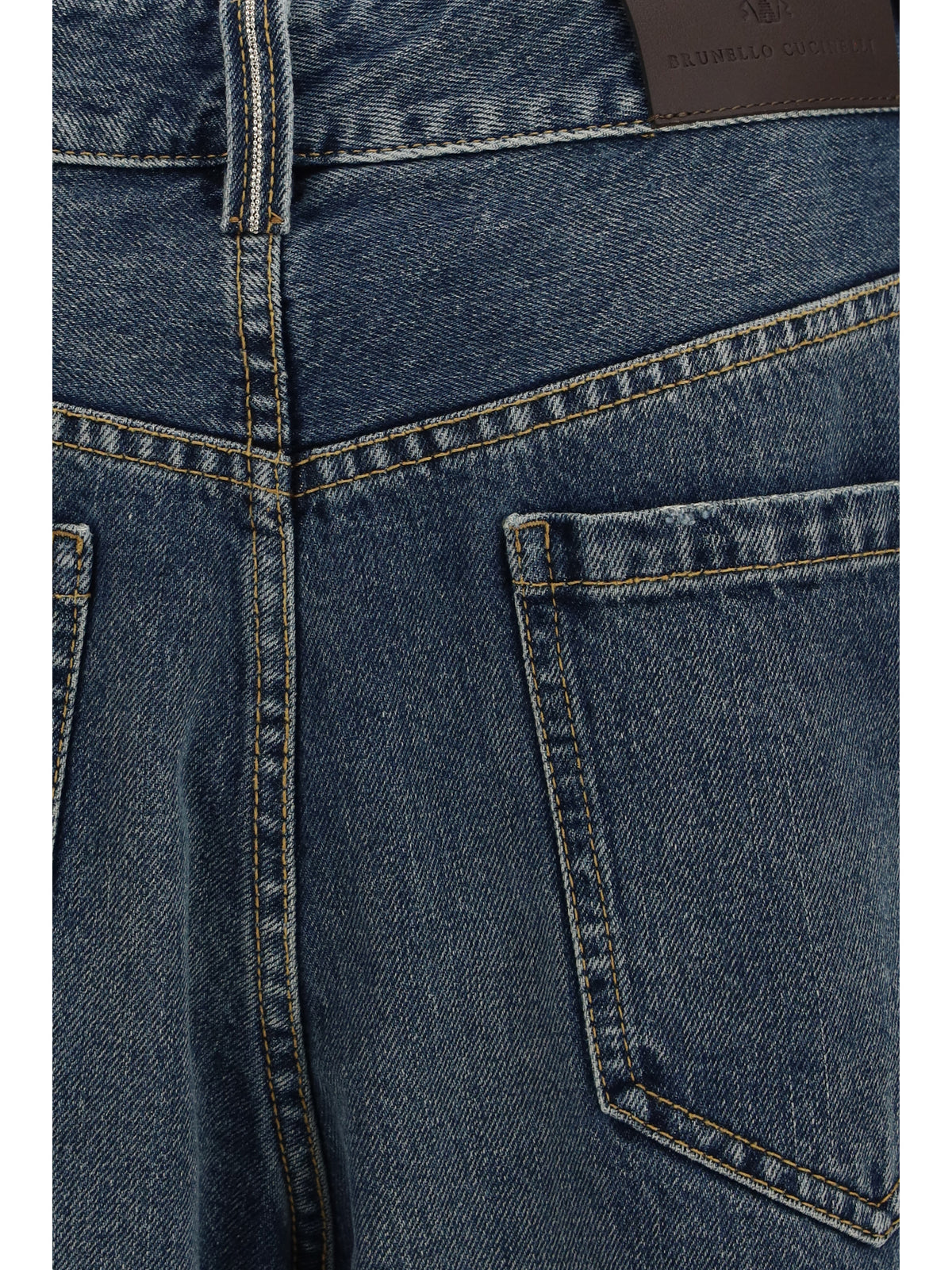 Brunello Cucinelli Wide-leg cotton denim Jeans - Aged Blue Denim