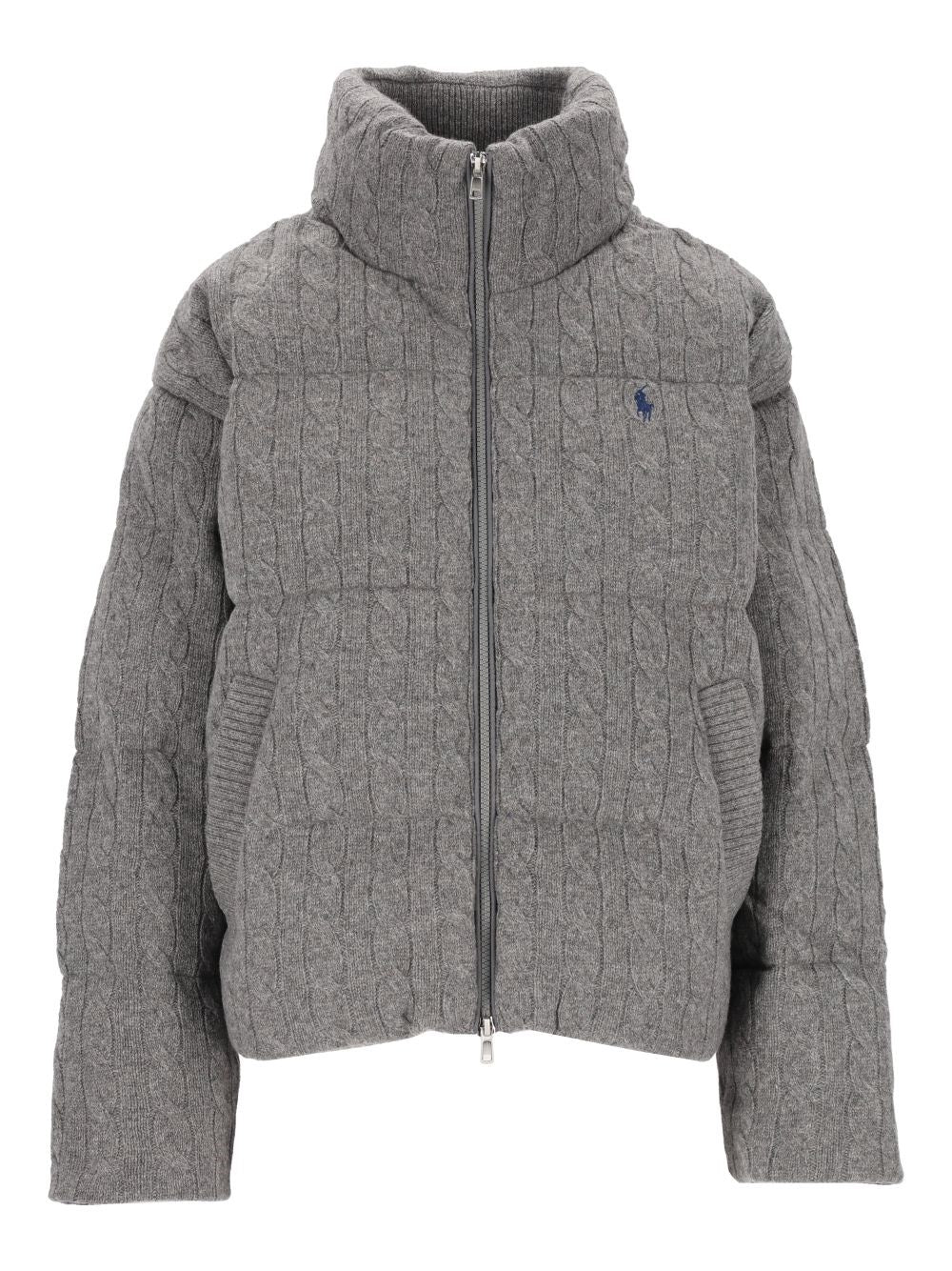 Polo Ralph Lauren Cable-Knit Wool And Cashmere Jacket - Grey