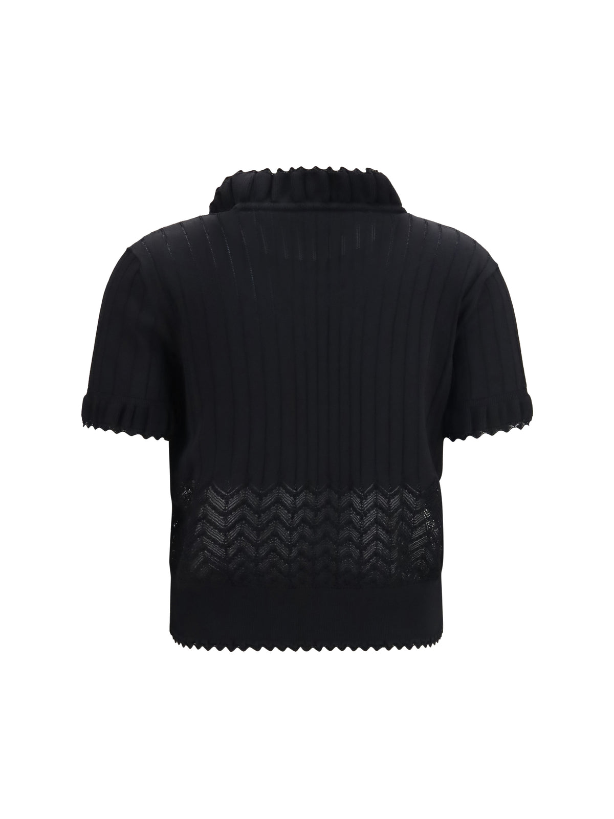 Alexander McQueen Open-knit T-shirt - Black