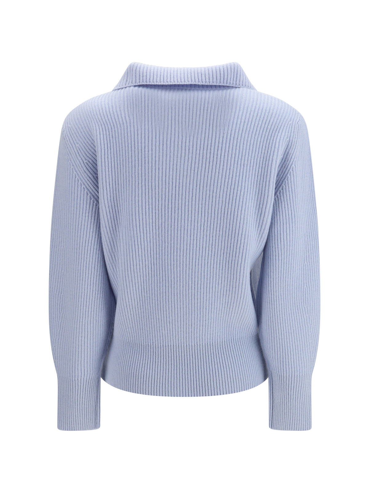 Forte_forte Wool and cashmere half zip Sweater - Celestial