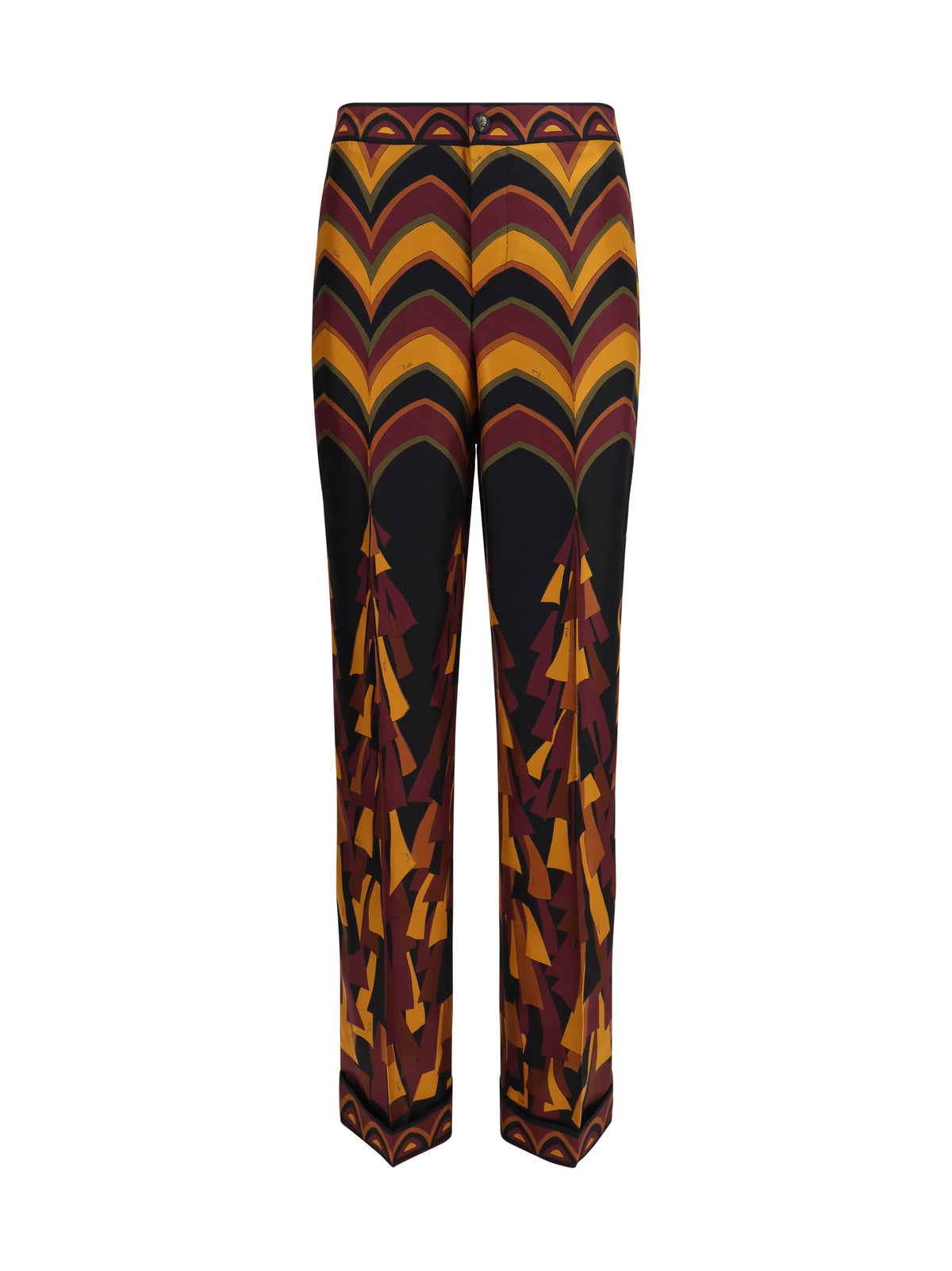 Pucci Silk Pants - Burgundy Gold