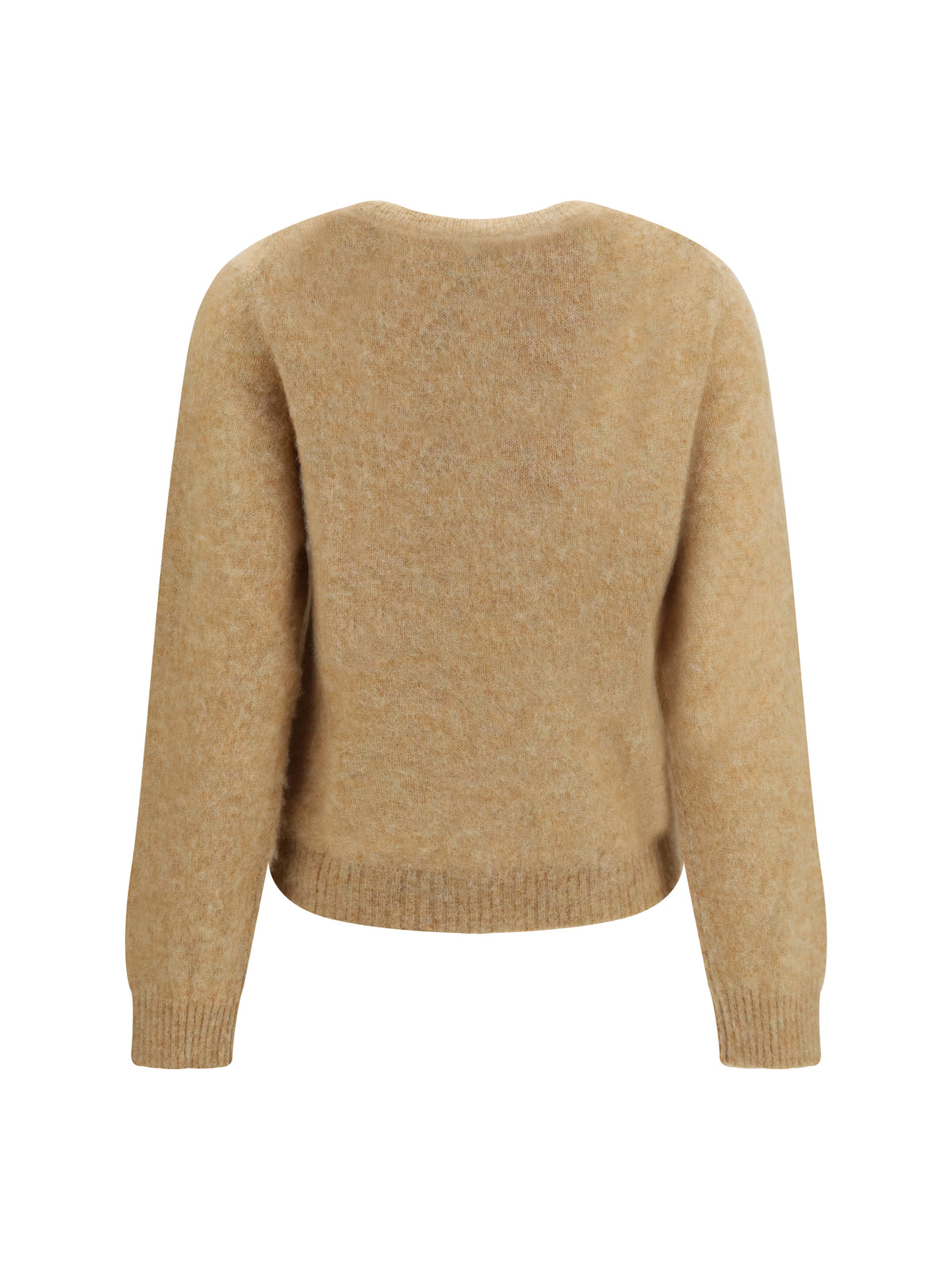 Ganni Alpaca graphic crewneck Sweater - Camel