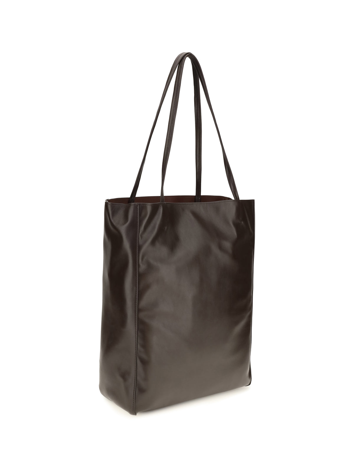 Phoebe Philo Paper Tote Bag - Choc Brown Silver