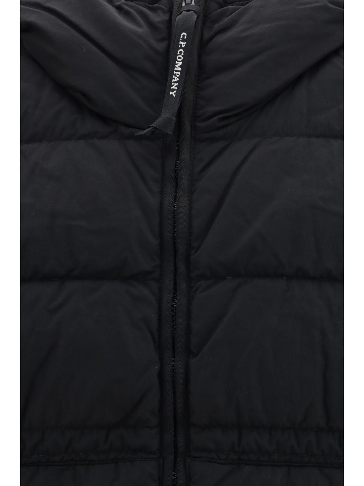 C.P. Company Goggle Hooded Jacket in Chrome-R - Black