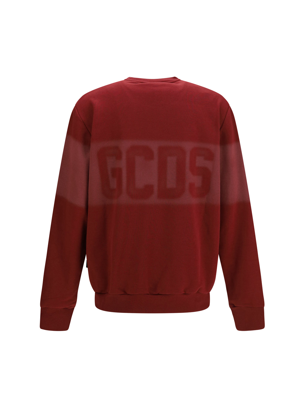 GCDS Logo Spray crewneck Sweatshirt - Tawny Port/Grey