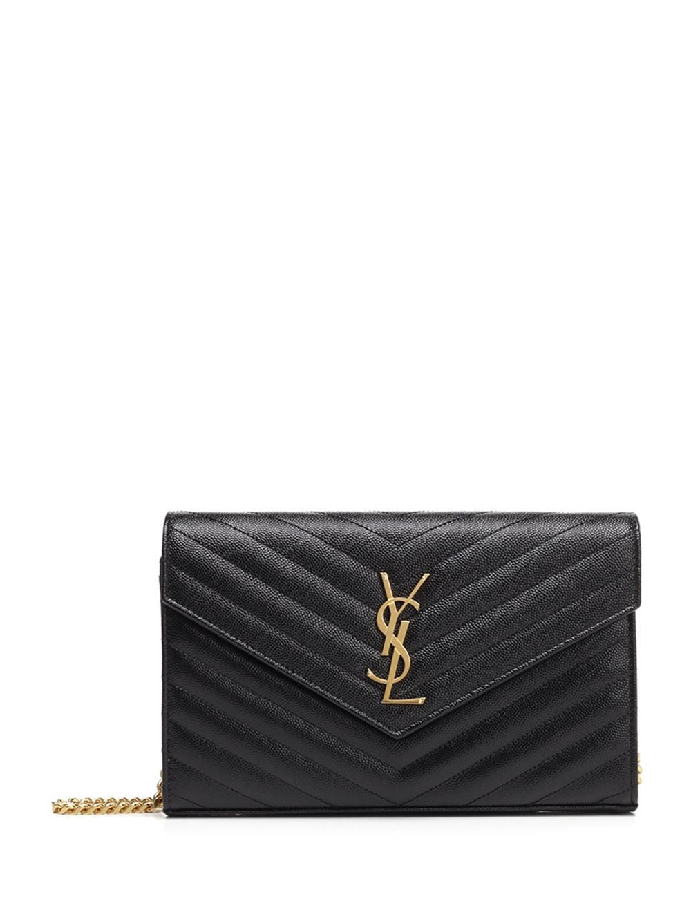 Saint Laurent "Cassandre" Shoulder Bag - Black