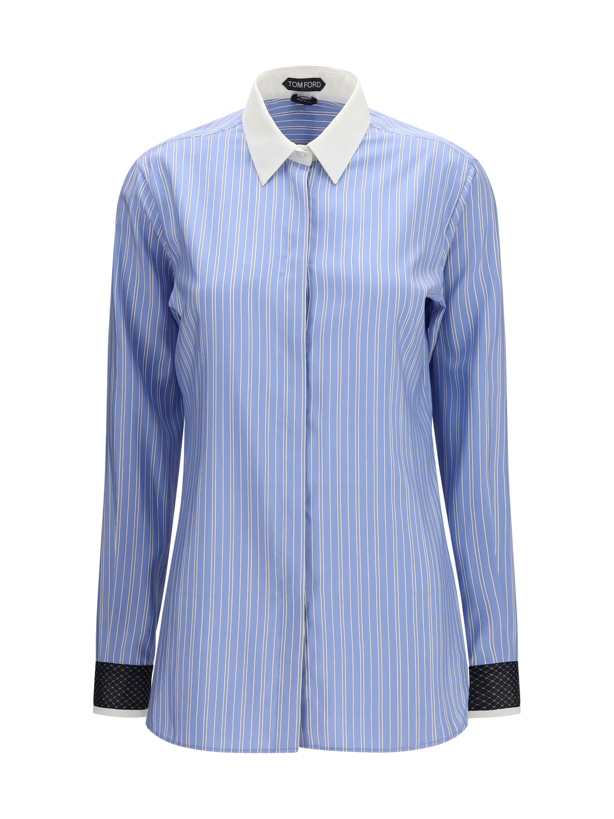 Tom Ford Striped jacquard Shirt - Combo Light Blue & White