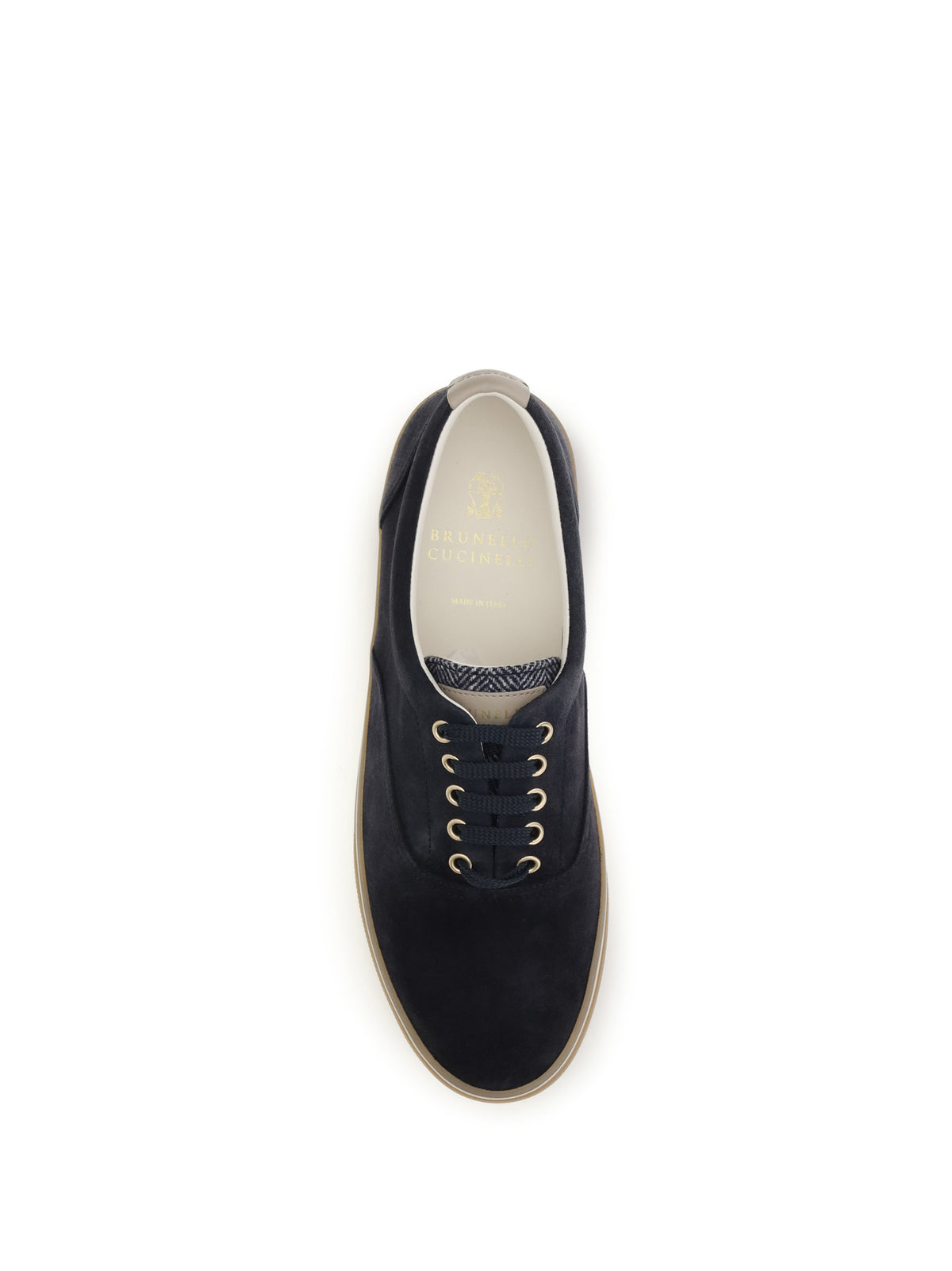 Brunello Cucinelli Suede Sneakers - Night Sky+Alpaca+Navy
