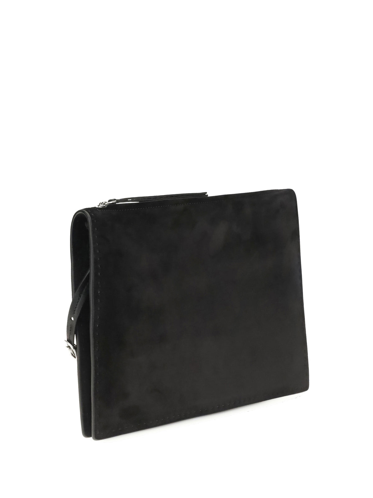 Phoebe Philo Glove suede Clutch - Black Silver