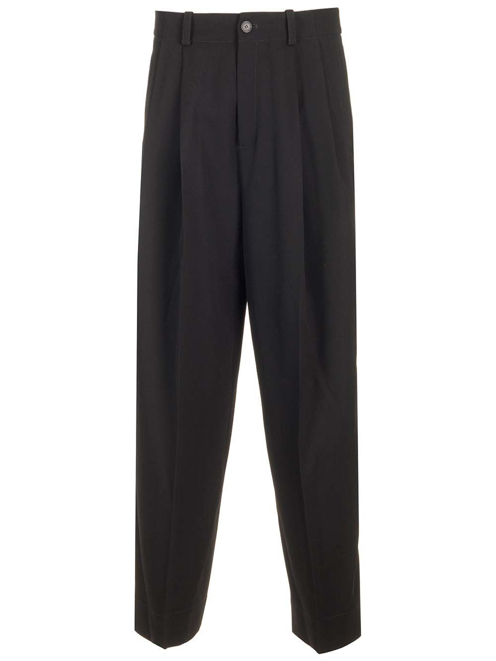 Off-White Black Tailored Wool Trousers