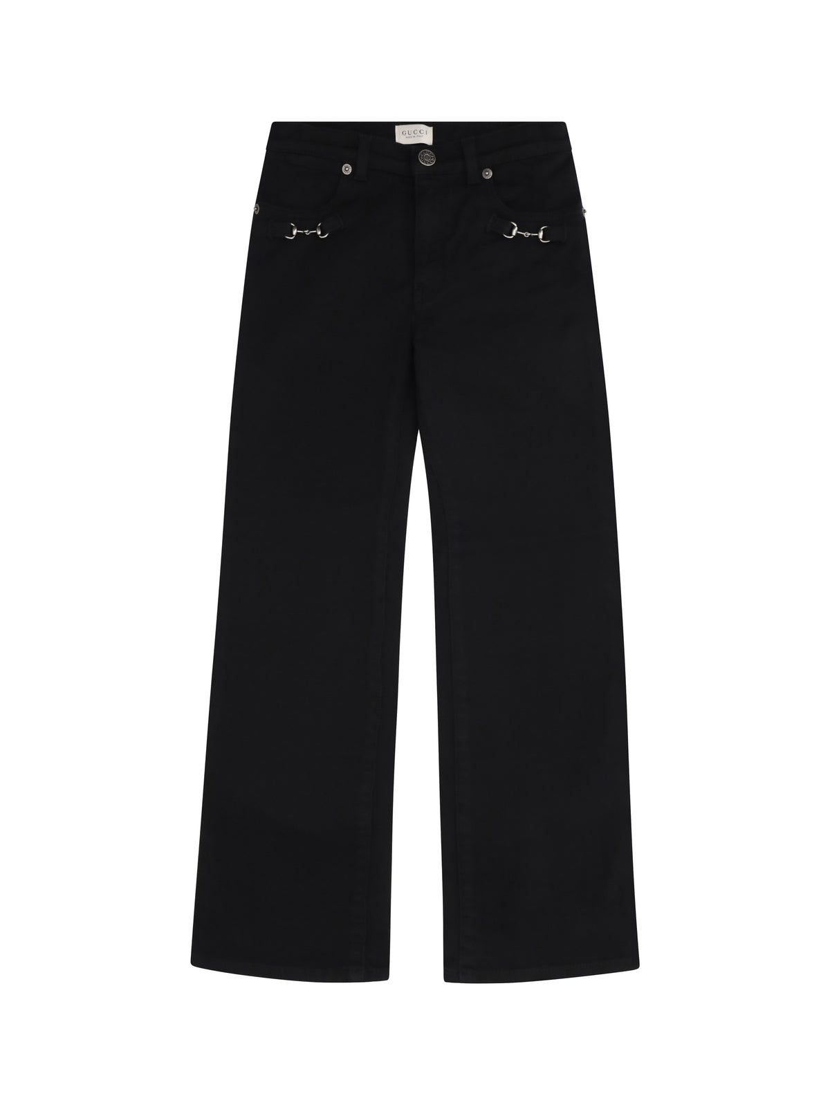 Gucci Cotton cenim Pants for Girl - Dark Grey/Mix
