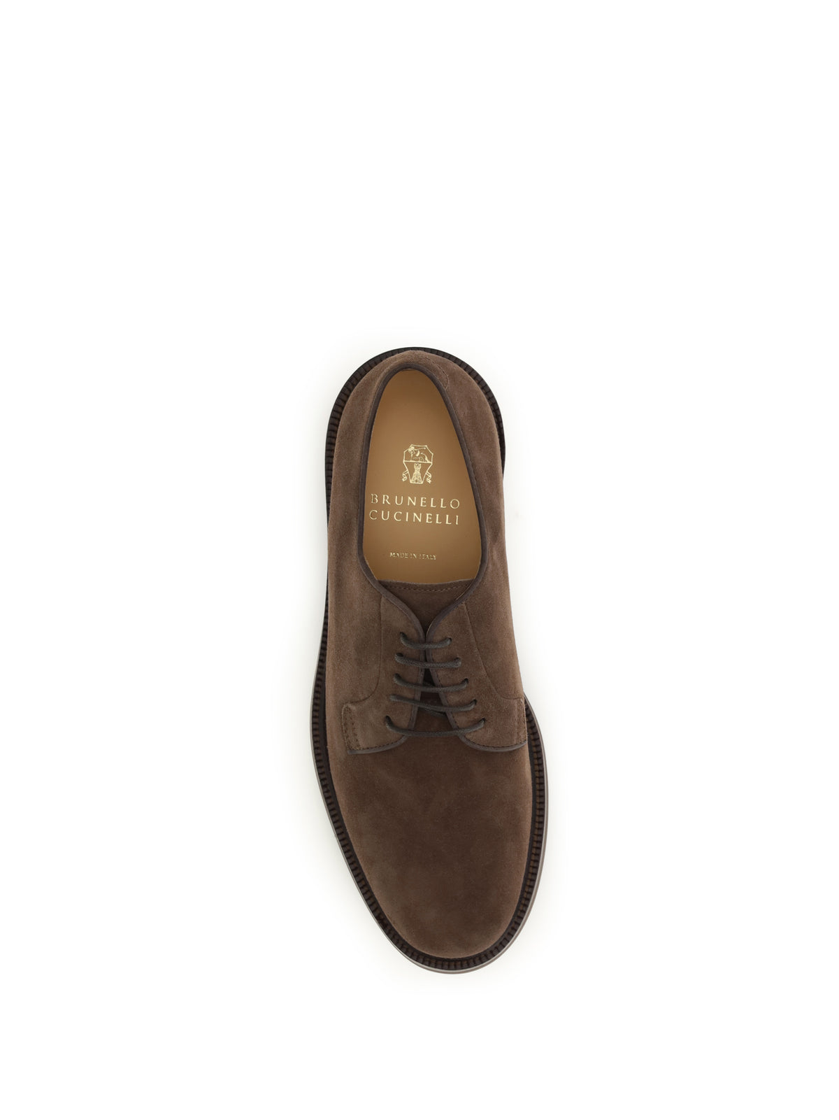 Brunello Cucinelli Suede Lace-Up Shoes - Mushroom